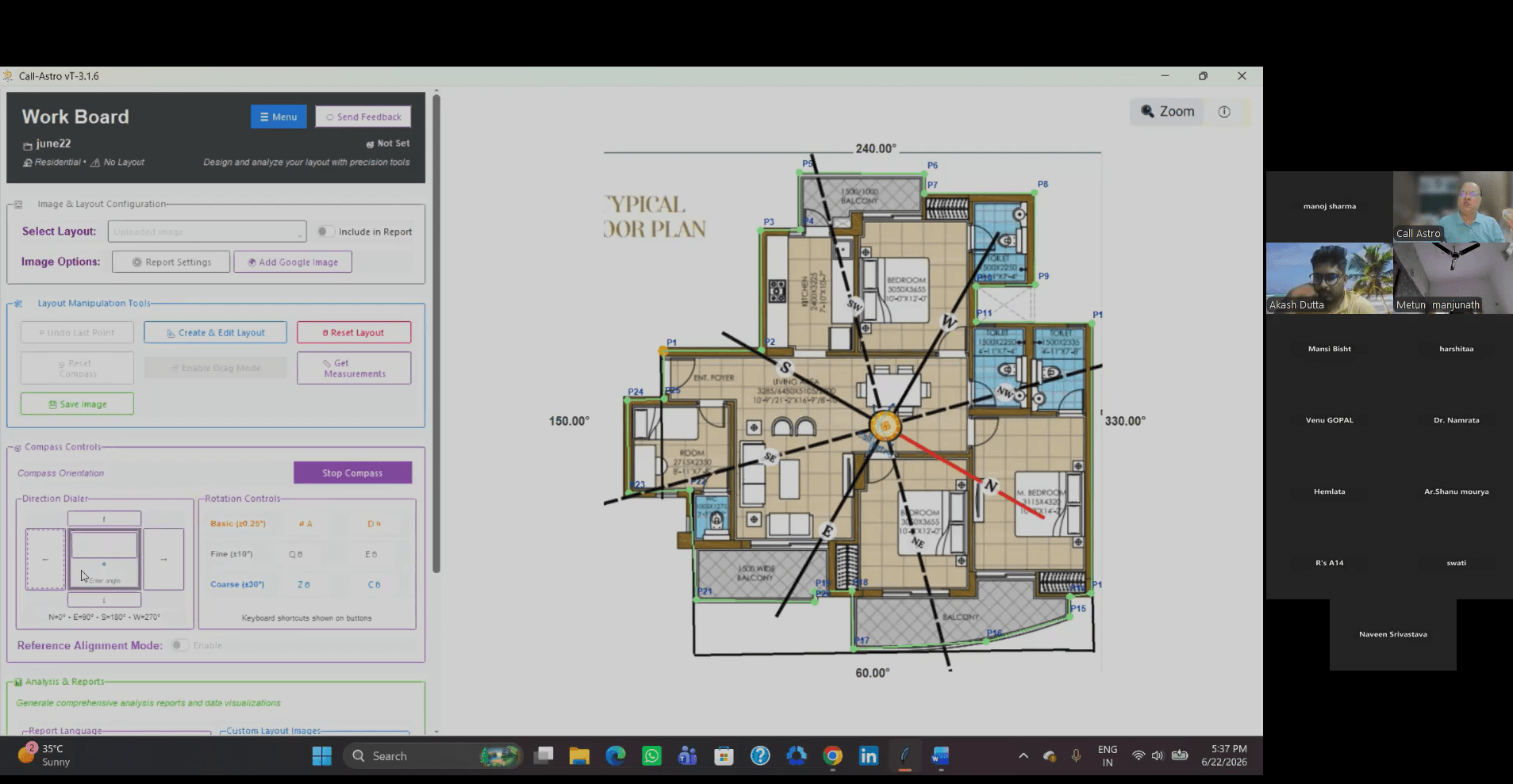 Vastu floor plan analysis webinar demonstration by GetMyVastu